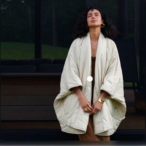 Chic Cream Women's Wrap Robe